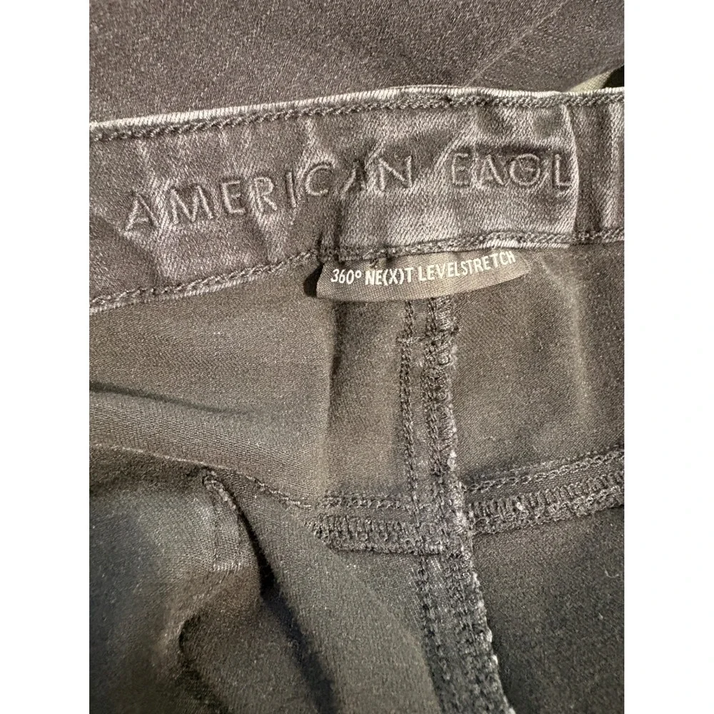 American Eagle‎ Super Hi-Rise Jegging Black 360 Next Level Stretch Jeans 24 Reg